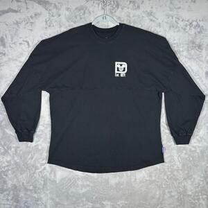 Disney World Black Spirit Jersey Est. 1971 Mickey Logo Long Sleeve Top Size L